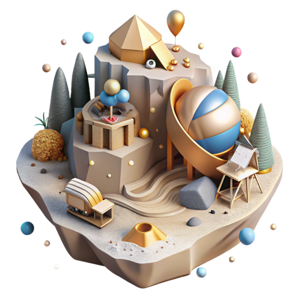 impressive classic Habitat Loss Mining Expansion Isolated Element Birdseye View original png