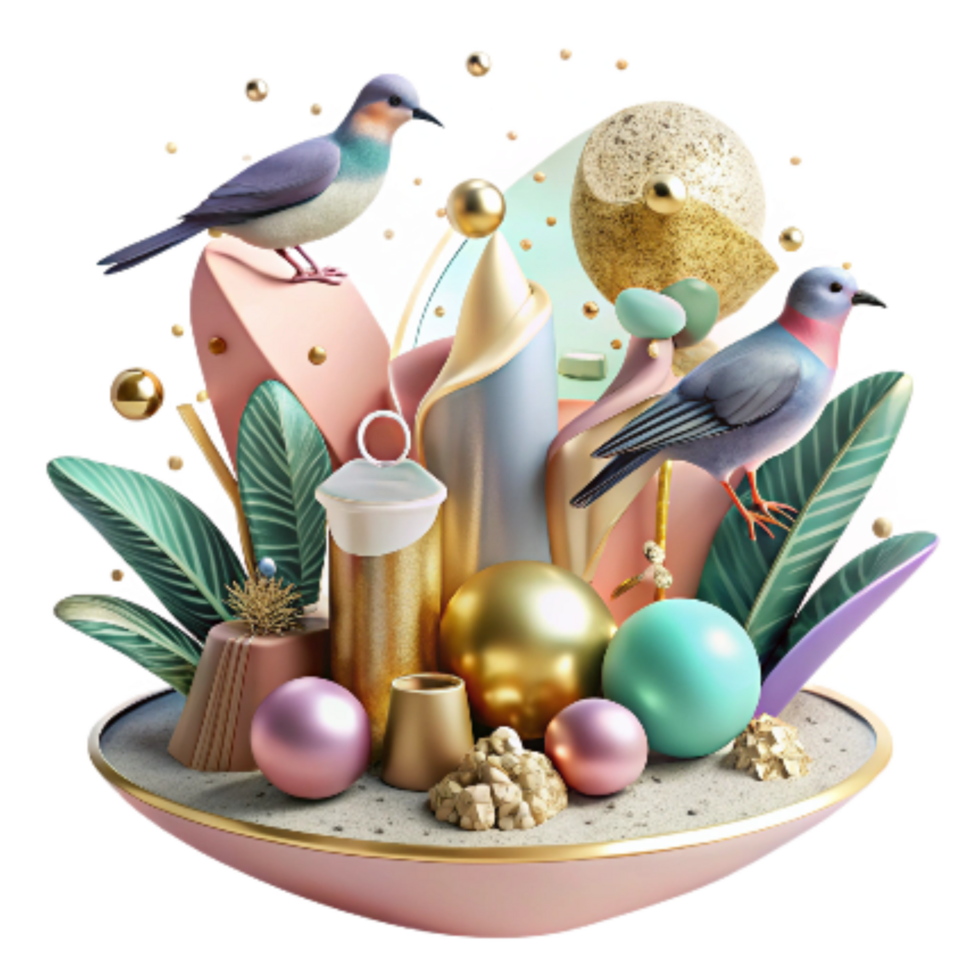 elegant artistic Habitat Restoration and Wildlife Recovery Transparent Background Birds in Restored Habitat authentic png