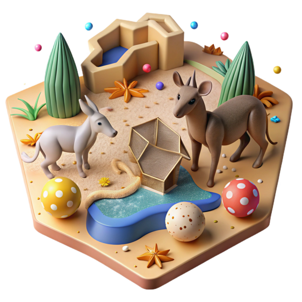 dramatic creative Map with Animal Habitat Boundaries Cutout high quality png
