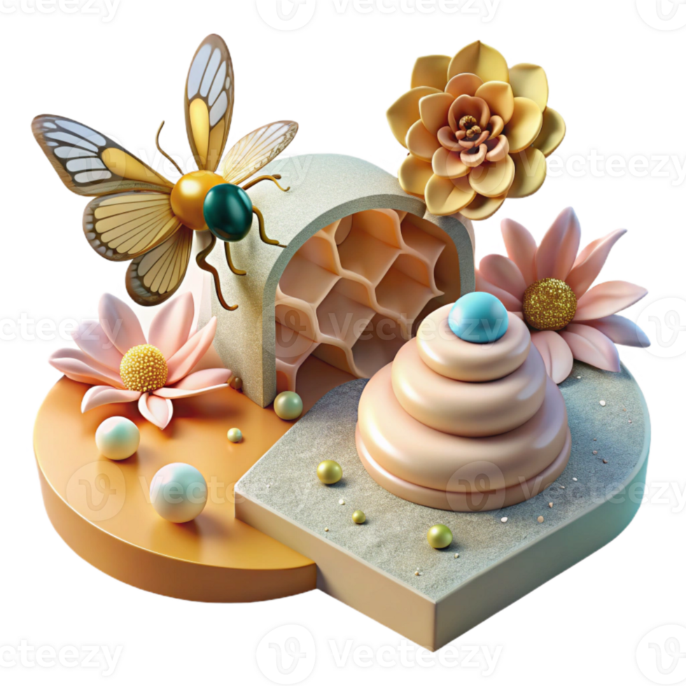 serene traditional Pollination Process Step by Step Cutout high resolution png
