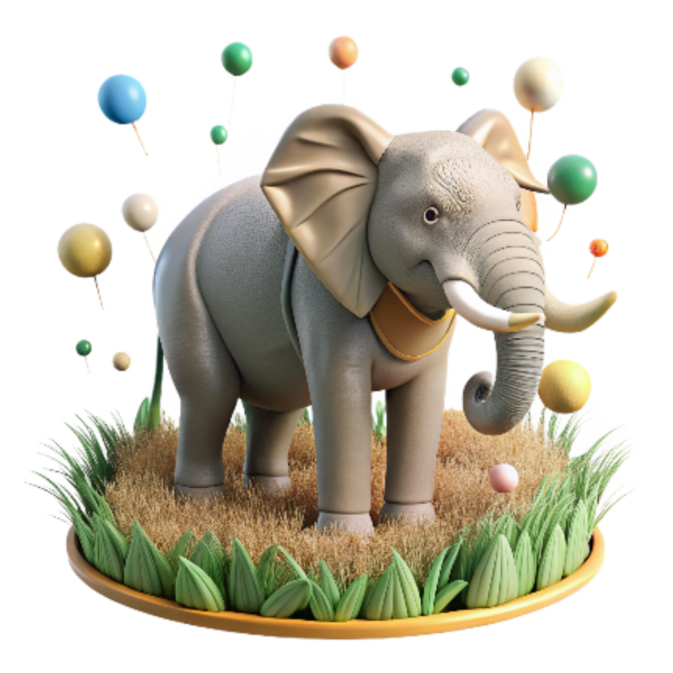 impressive vintage Grassland Elephant Transparent Background authentic png