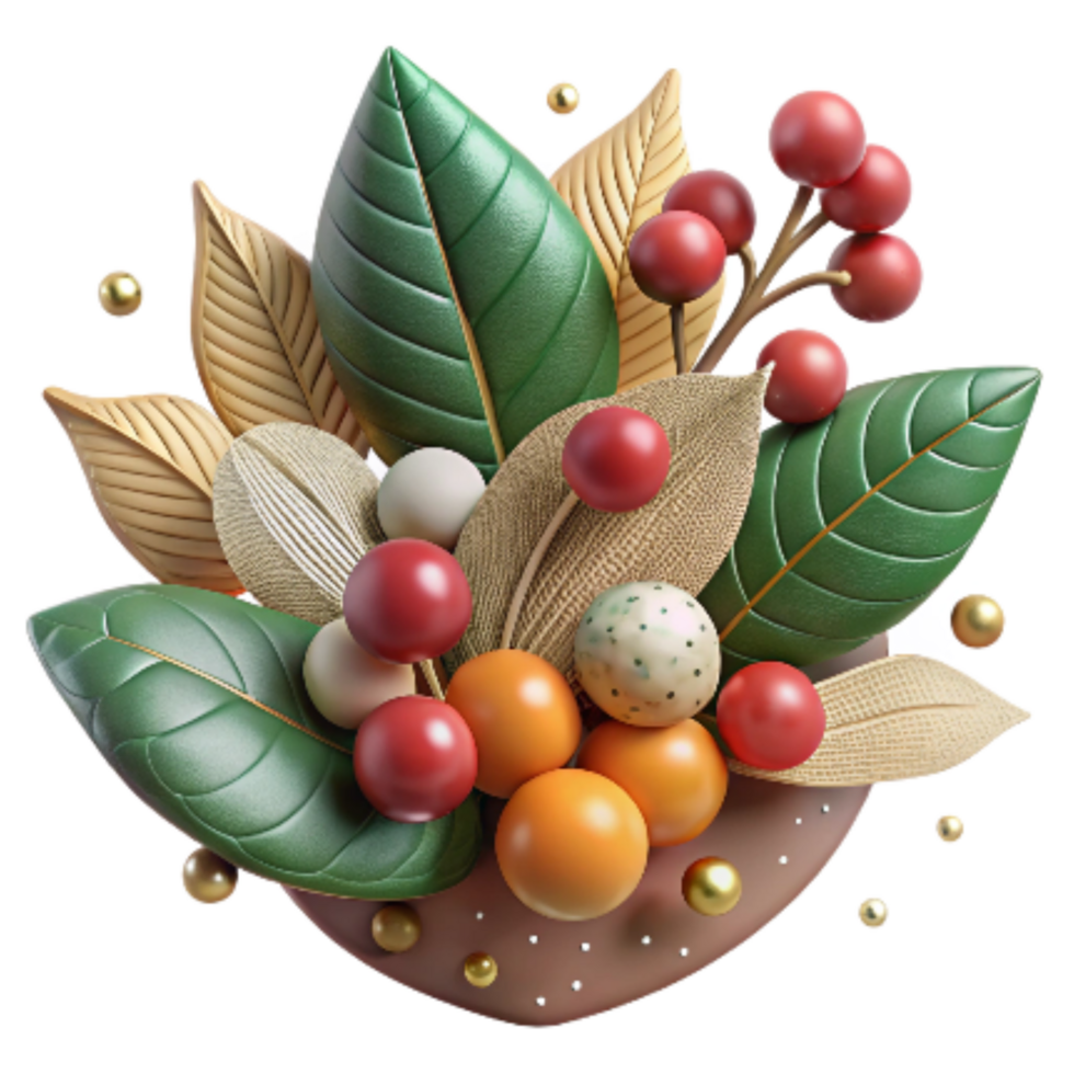 wonderful abstract Native Shrub with Berries in Rewilded Area Isolated authentic png