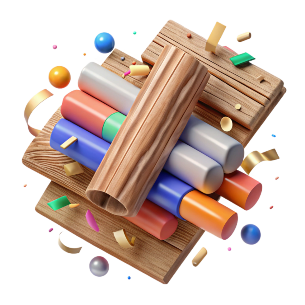 elegant abstract Recycled Plastic Lumber Durable Material Cutout professional png