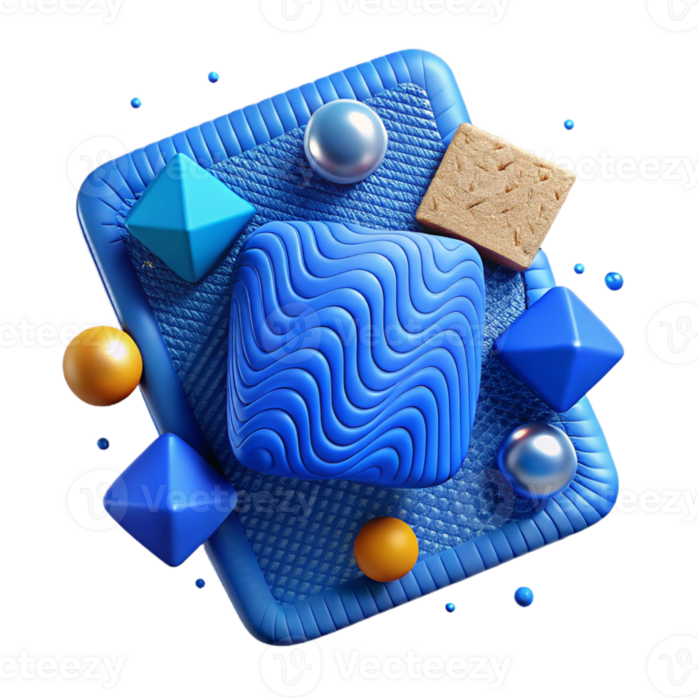 impressive creative Modern Blue Square Pattern Cutout genuine png