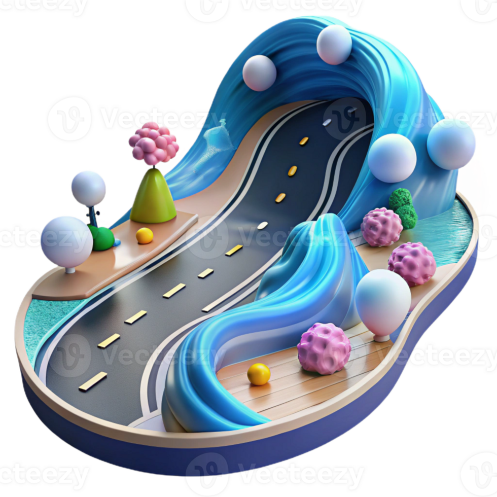 impressive contemporary Ocean Waves Flooding Coastal Road Cutout Transportation Challenge high resolution png