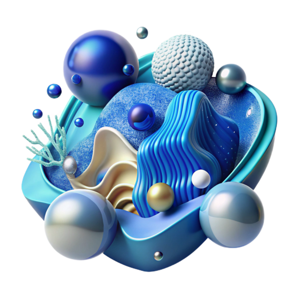 extraordinary rustic Ocean Acidification Visualized Blue Hue Transparent Background authentic png