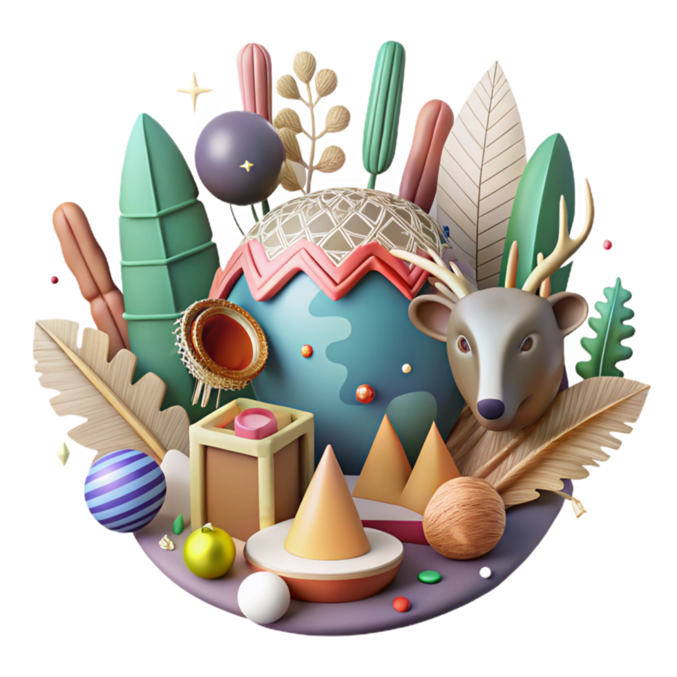 dramatic artistic Indigenous Wisdom Wildlife Conservation Cutout Bright Illustration premium png