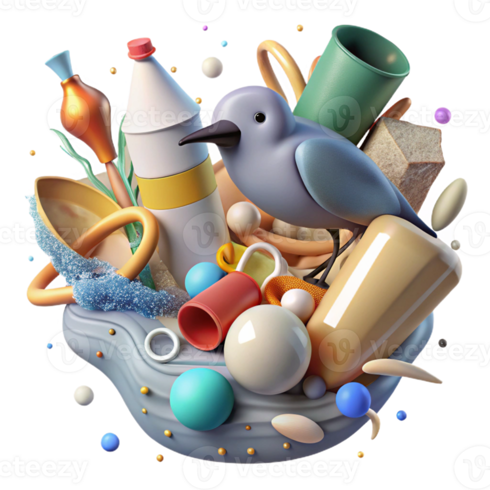 dramatic modern Plastic Pollution Harming Marine Ecosystem Cutout genuine png