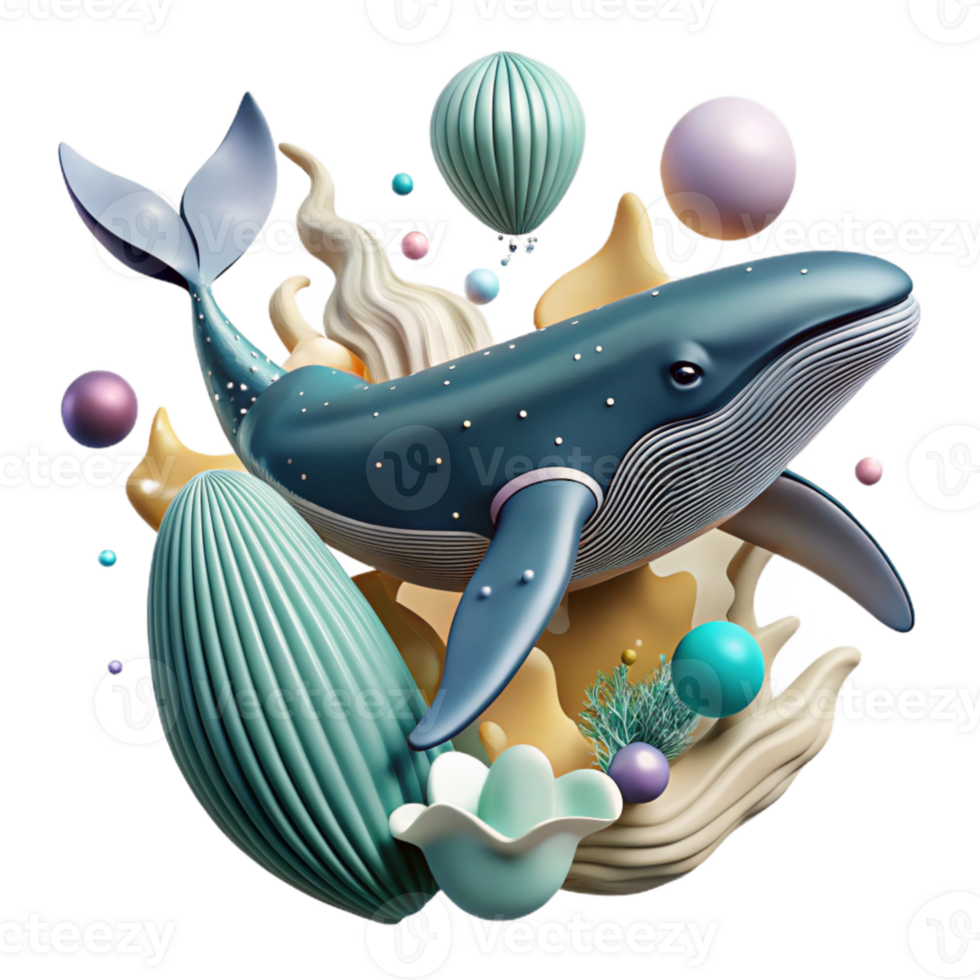 serene modern Humpback Whale Migration Song Note Isolated Underwater Soundwave png