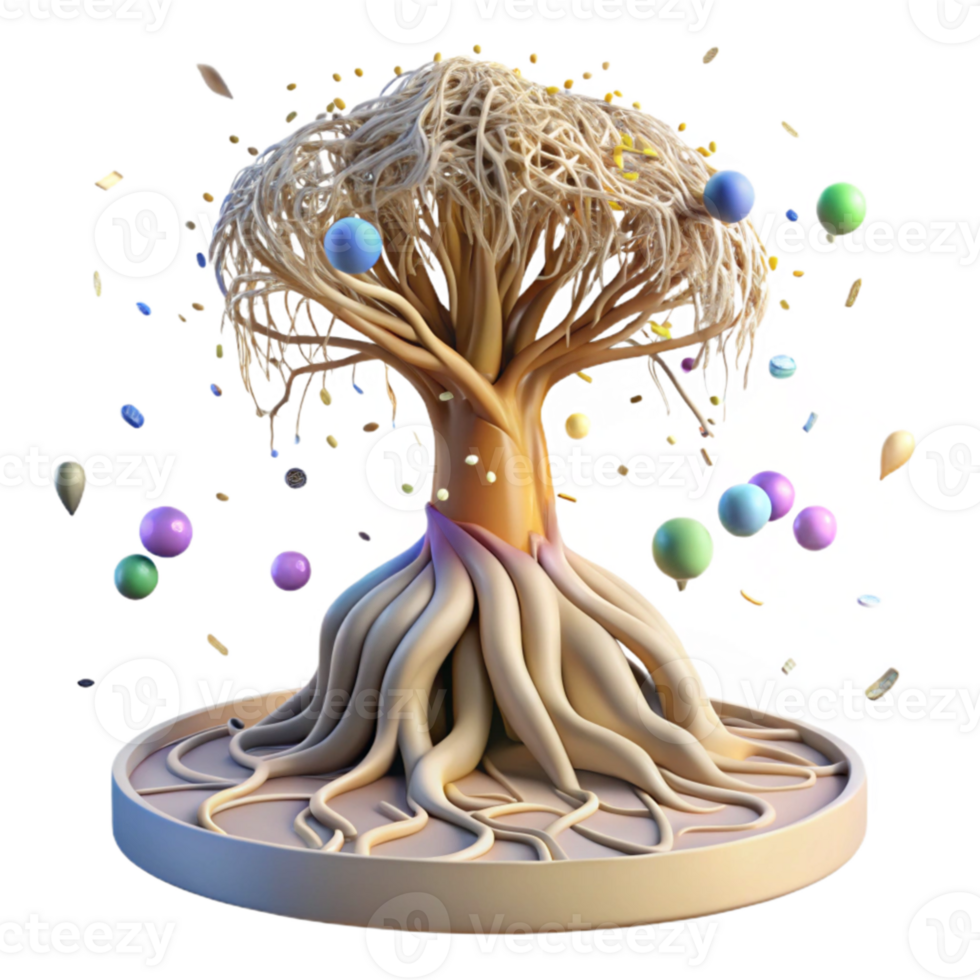 elegant classic Mangrove Tree with Stilt Roots Transparent Background exclusive png
