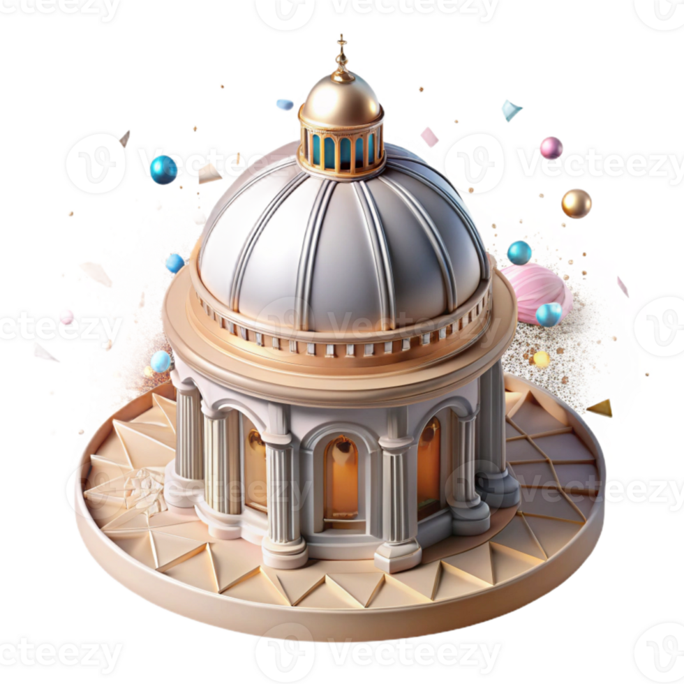 beautiful contemporary Historic Building Dome Top View Cutout professional png
