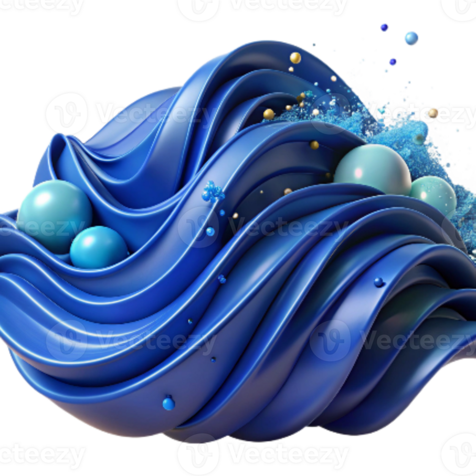 magnificent traditional Ocean Waves Texture Aerial View Cutout Deep Blue professional png