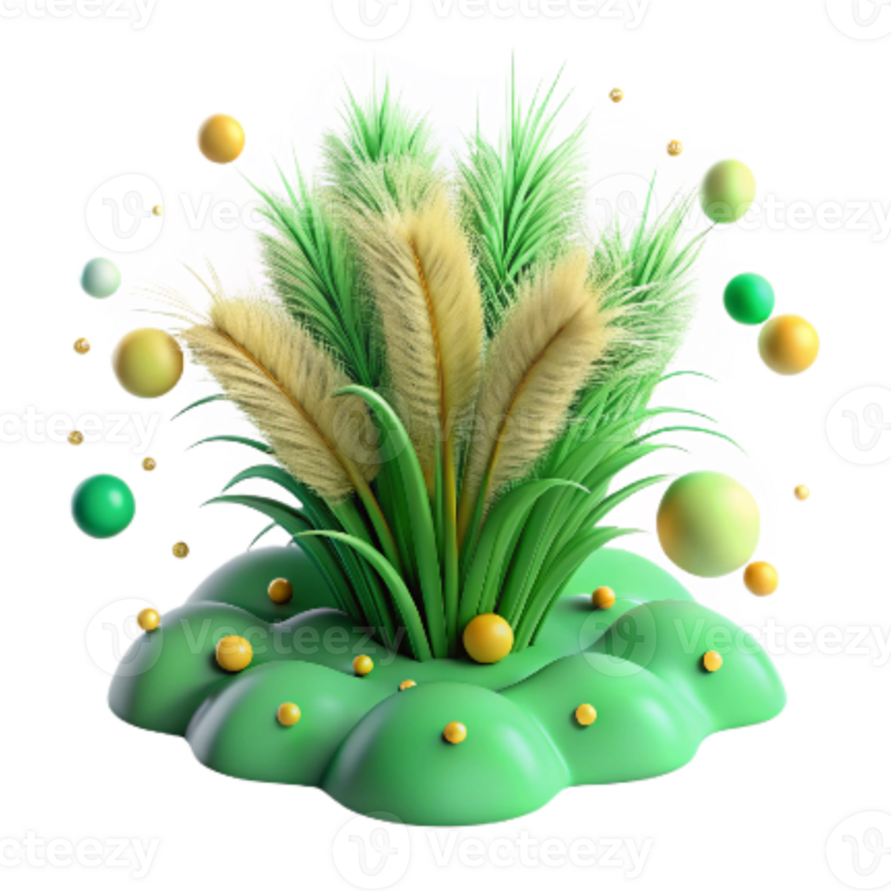 impressive modern Native Grass Clump Green Isolated Element high resolution png