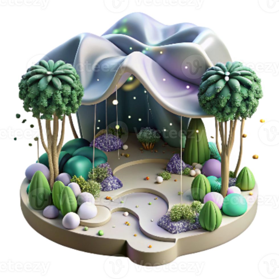 beautiful classic Mangrove Forest Canopy Top View Transparent Cutout premium png