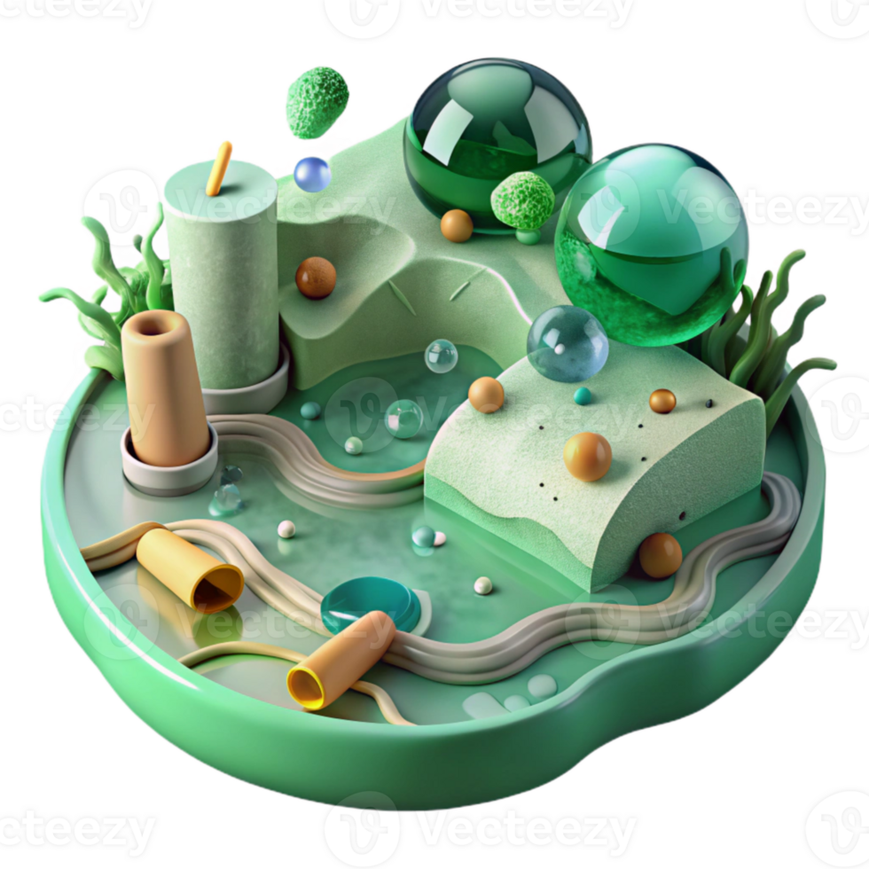 vibrant classic Polluted Water with Algae Bloom Isolated Transparent Background Green Tint genuine png