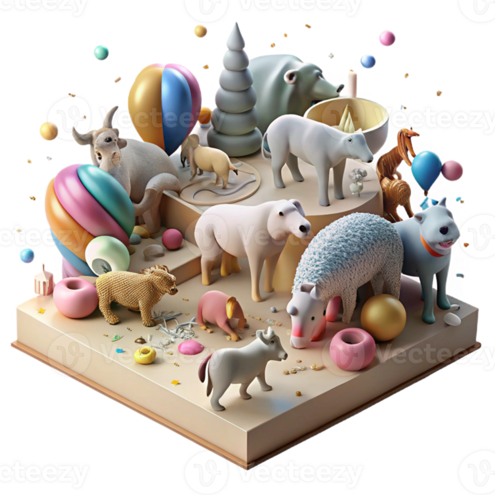 dramatic rustic Overcrowded Animal Populations Transparent Background High Angle View original png