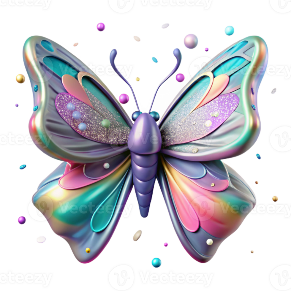 dramatic rustic Graffiti Butterfly Design Isolated with Delicate Wings original png