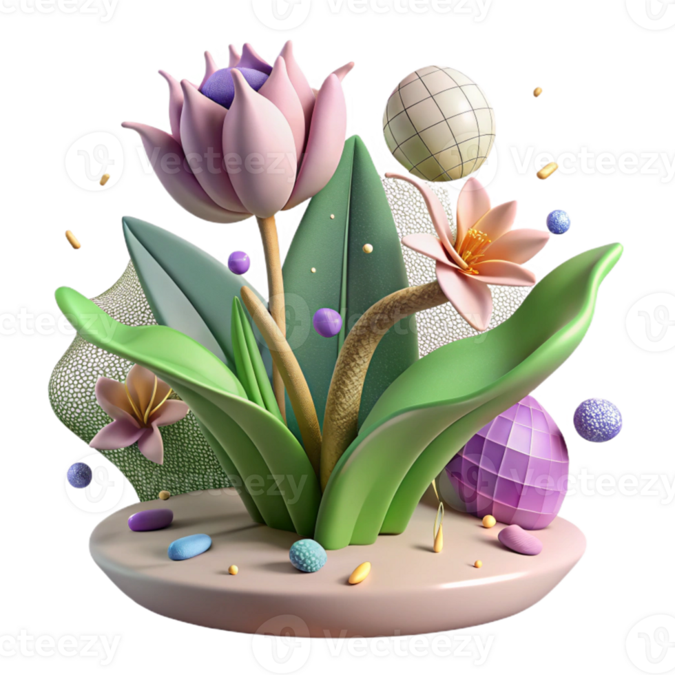 wonderful artistic Invasive Plant Choking Native Flower Isolated Cutout png