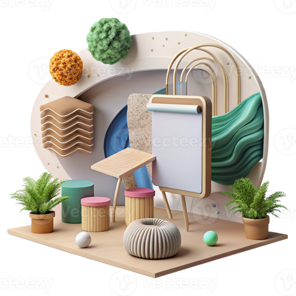 beautiful creative Presentation on Sustainable Practices Cutout professional png