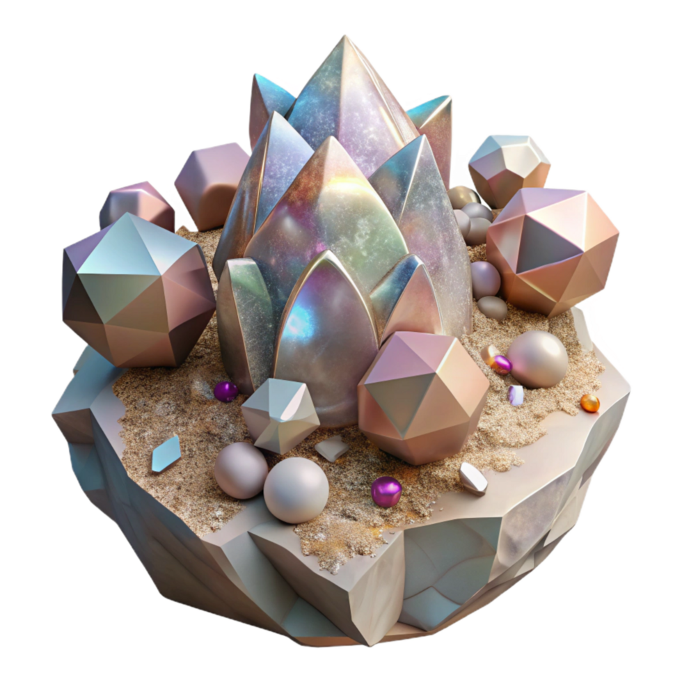 extraordinary contemporary Mineral Rock Quartz Crystal Cutout Element premium png