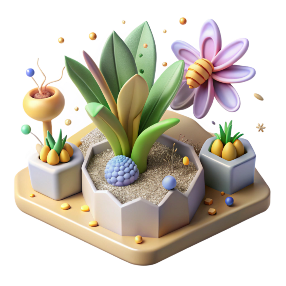 wonderful contemporary Pollinator Friendly Plants Diagram Isolated authentic png
