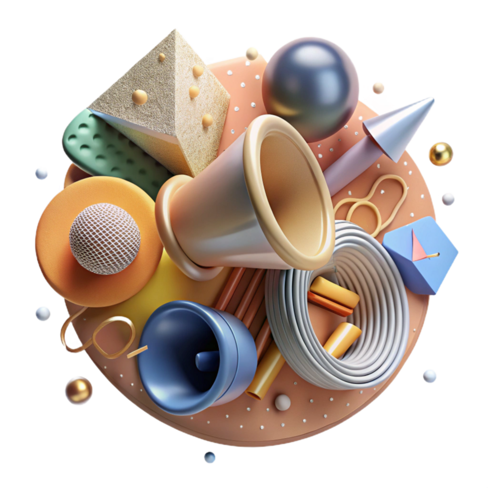 wonderful contemporary Noise Pollution Concept Collage Cutout high resolution png
