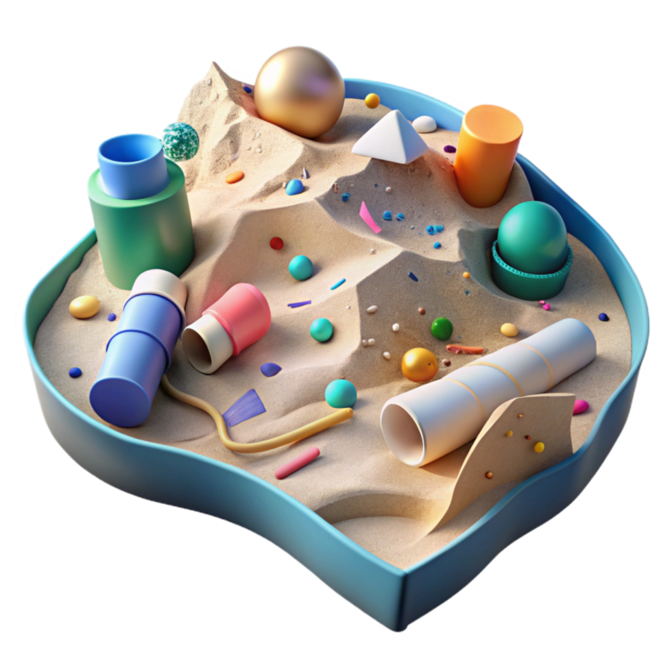 impressive contemporary Plastic Debris on Beach Cutout Isolated on Transparent Background Bright Sunlight professional png