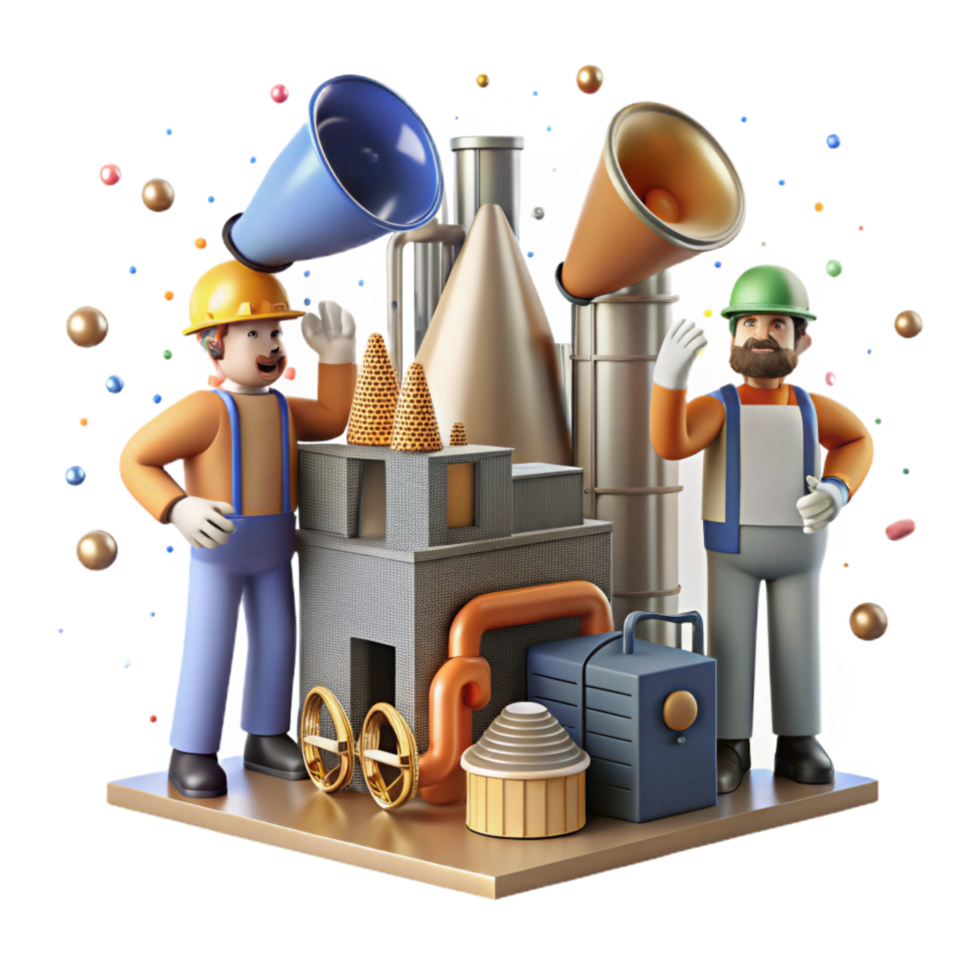 elegant classic Industrial Noise Affecting Workers Transparent Background original png