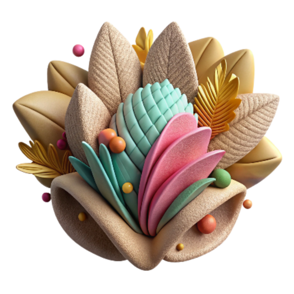 magnificent contemporary Native Plant Close Up Detailed View Cutout Element high quality png