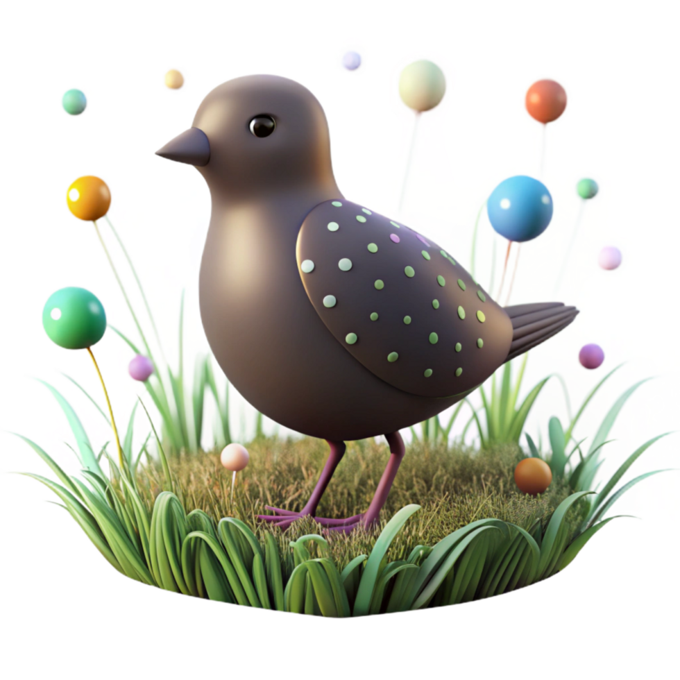 impressive classic Grassland Bird Silhouette Isolated on Transparent Background png