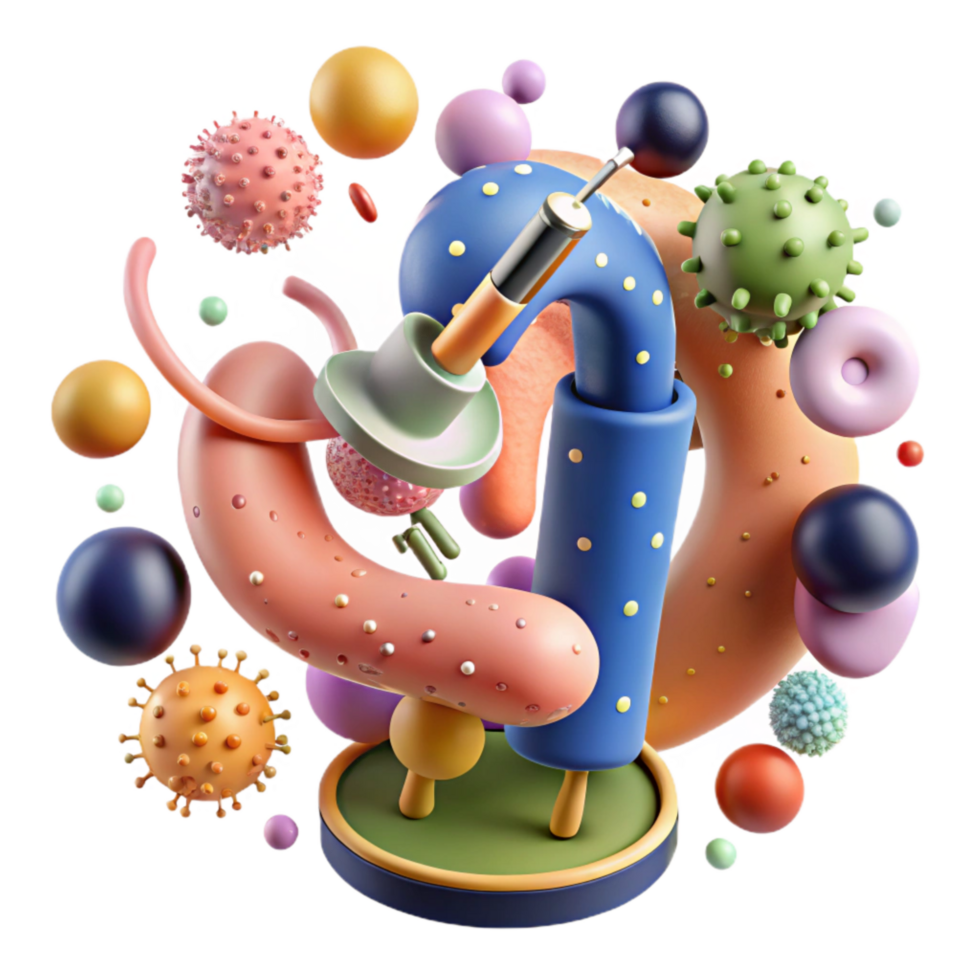 impressive vintage Microscope View of Bacteria Cells Transparent Background premium png