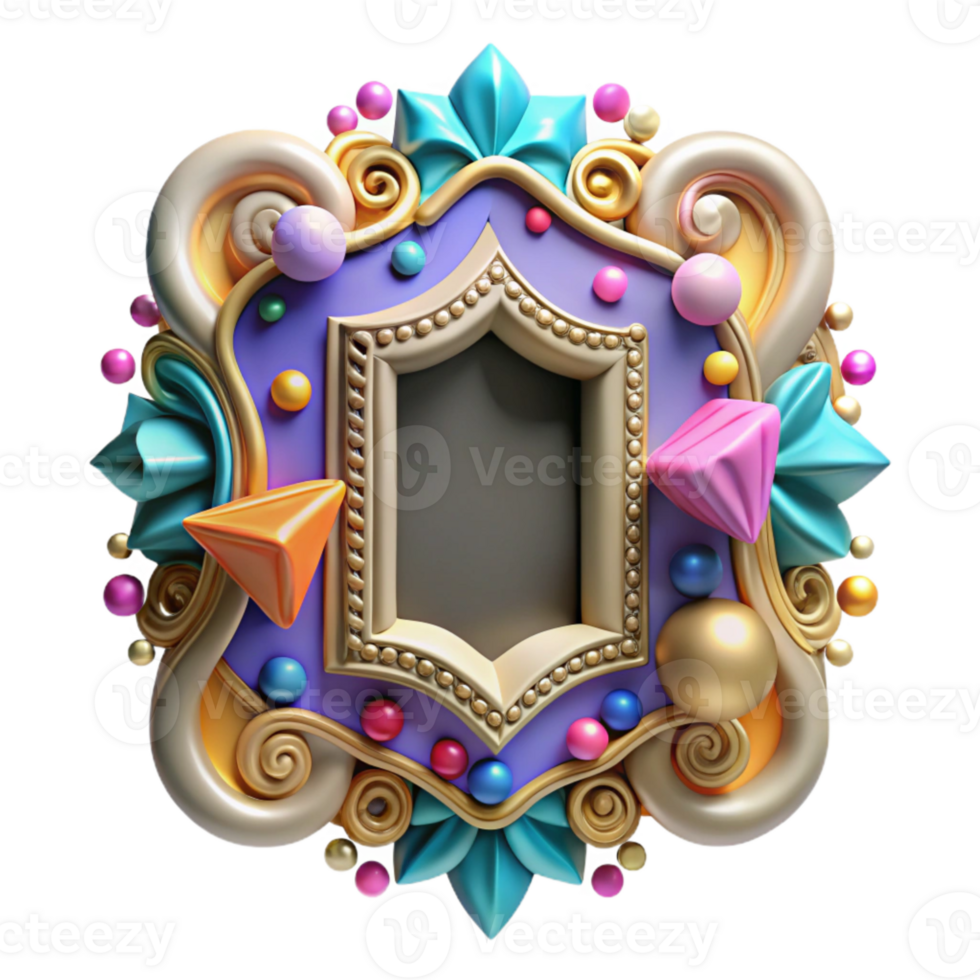 wonderful traditional Graffiti Decorative Frame Cutout with Ornate Border exclusive png