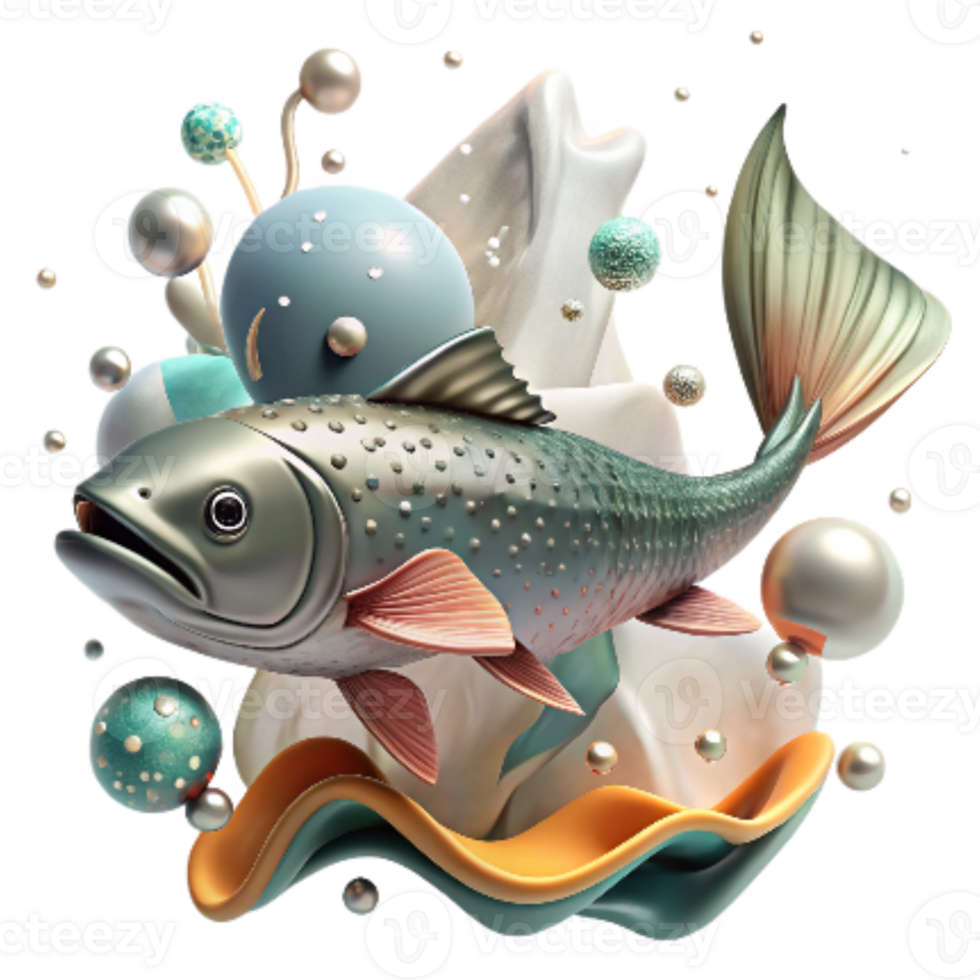 magnificent artistic Native Fish Swimming Underwater Transparent Background high resolution png