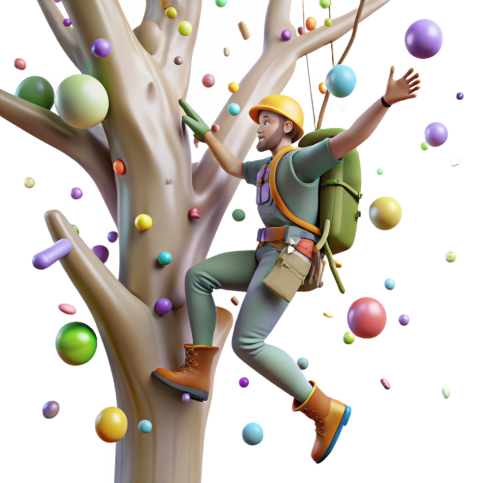 stunning classic Hunter Climbing Tree Transparent Element png