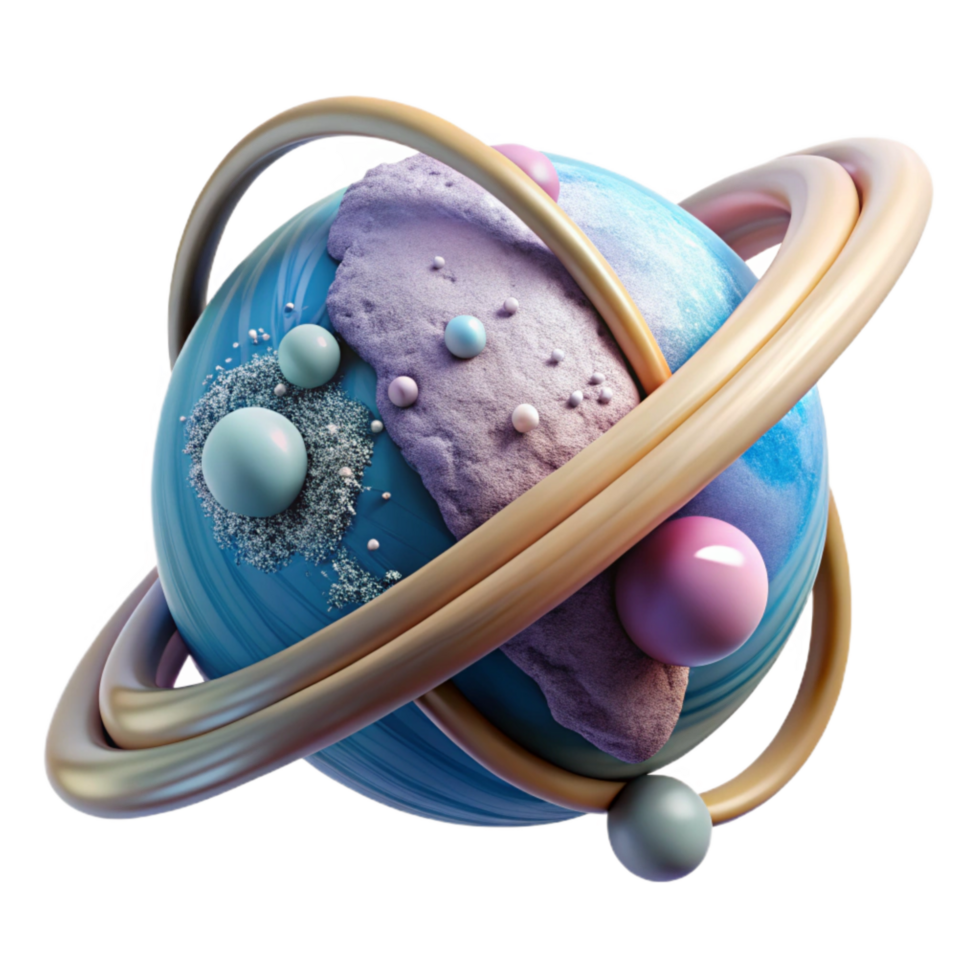 extraordinary classic Planet Rings Isolated with Detailed Texture detailed png