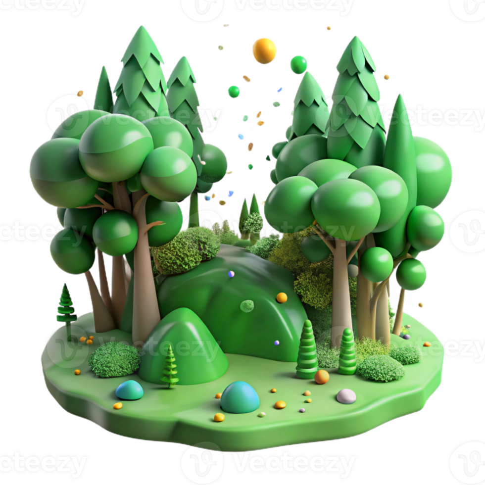 magnificent contemporary Green Forest Before Deforestation Transparent Background authentic png