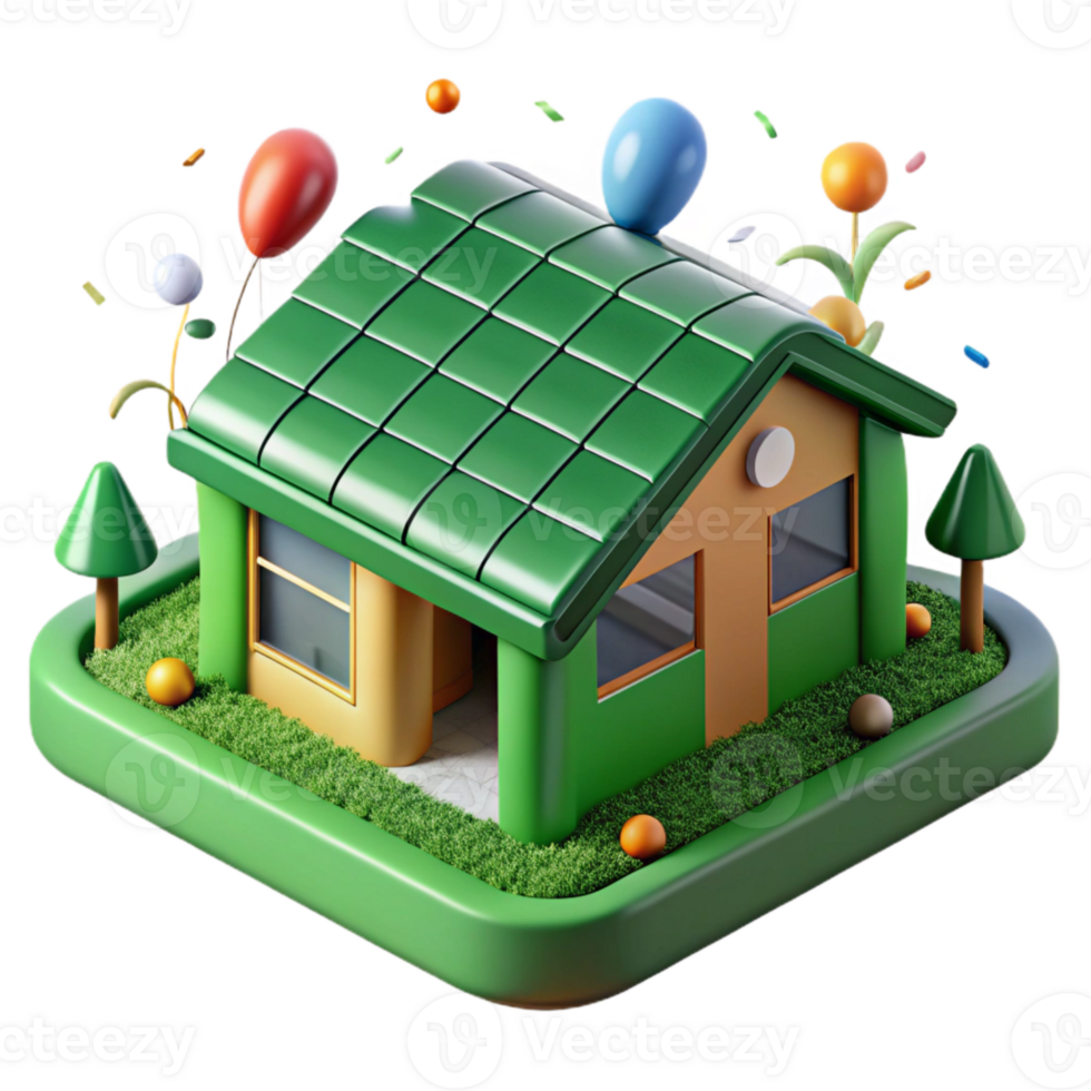 extraordinary abstract Green Roof Design Cutout with Sustainable Features exclusive png