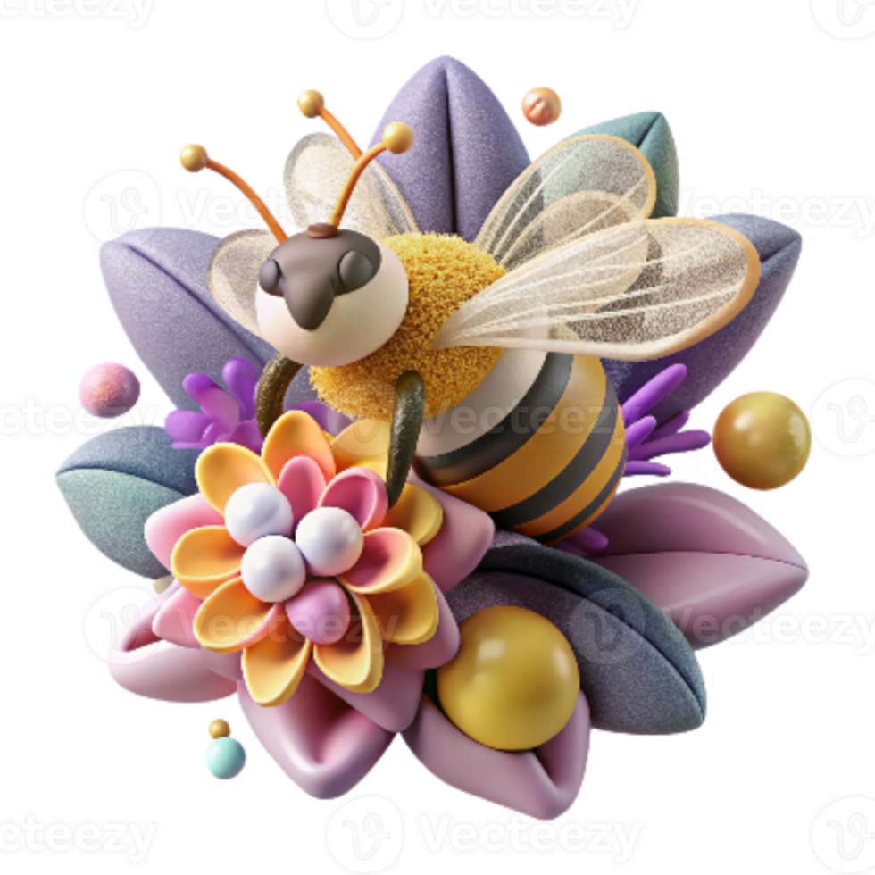 impressive rustic Reducing Pesticide Use for Pollinators Isolated Bee on Flower high resolution png