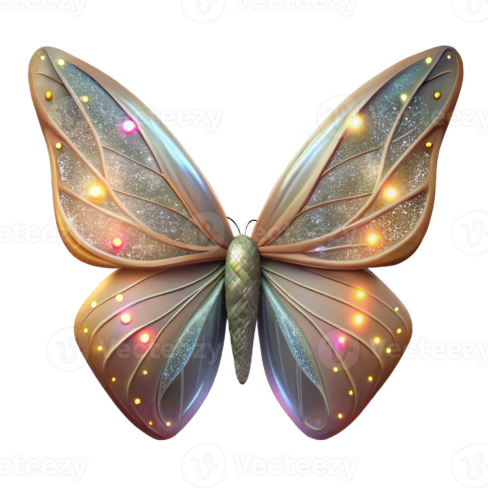 extraordinary minimalist Moth Wings Illuminated by Artificial Light Transparent Background premium png