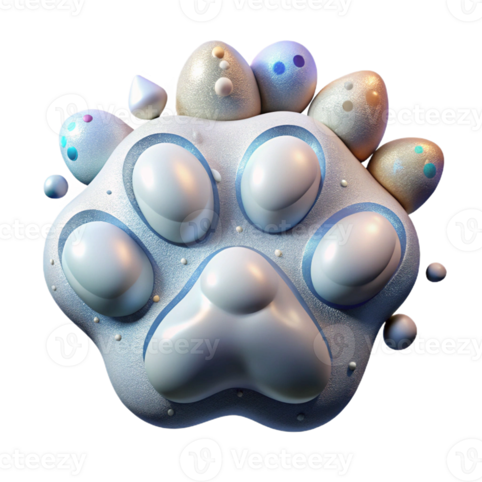 dramatic minimalist Polar Bear Paw Print Cutout authentic png