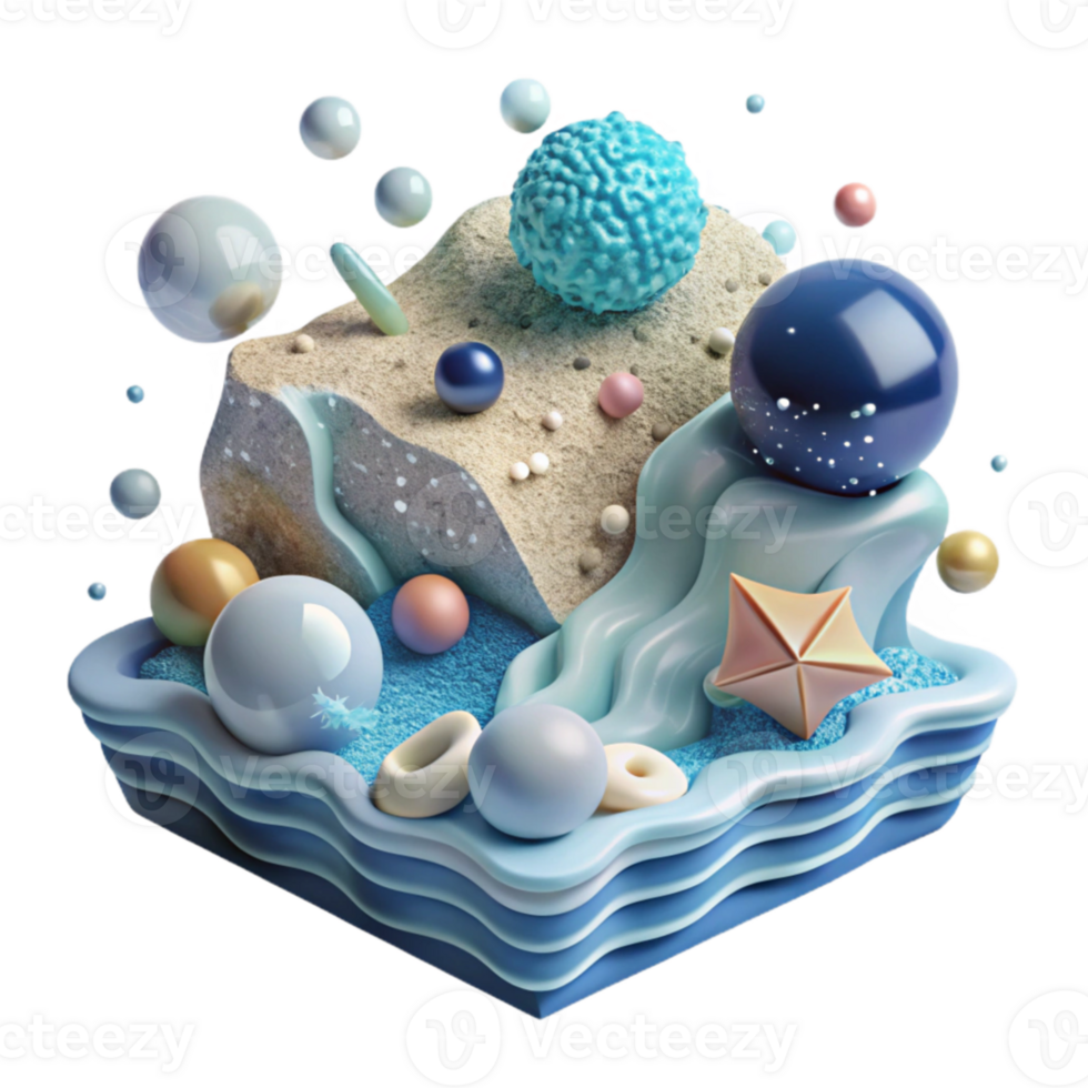 elegant artistic Graphical Representation of Ocean Acidification Transparent Background authentic png