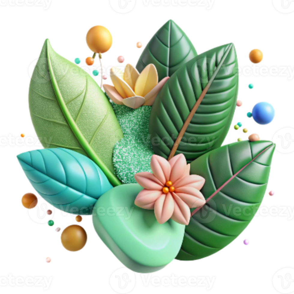 magnificent contemporary Mangrove Leaves and Flowers Isolated Element Transparent Background authentic png