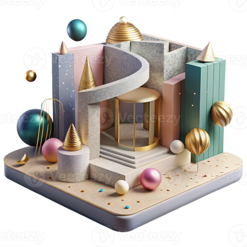 elegant rustic Perspective View Architectural Model Cutout high quality png