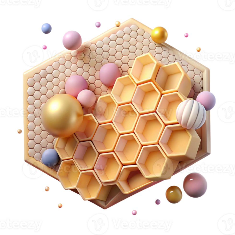 impressive vintage Honeycomb Pattern Background Transparent Background professional png