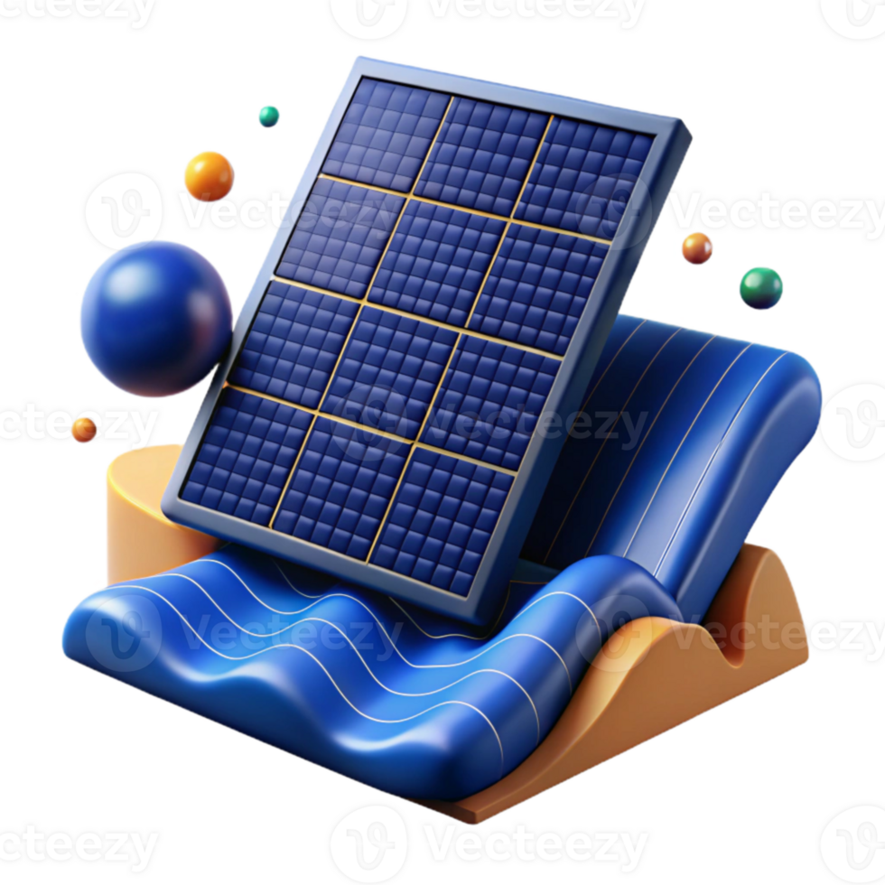 extraordinary minimalist Renewable Energy Solar Panels Cutout with Dark Blue Panels detailed png