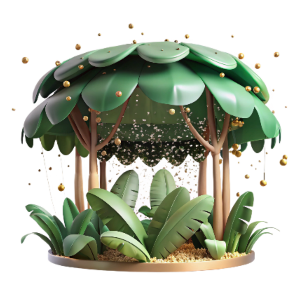 vibrant modern Rainforest Canopy Aerial View Cutout exclusive png