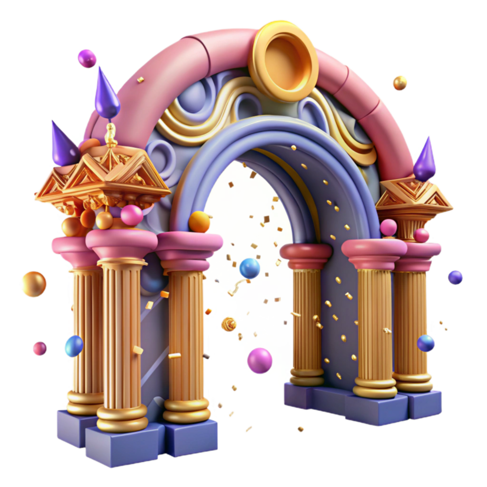 magnificent classic Ornate Archway Isolated with Intricate Detail high quality png