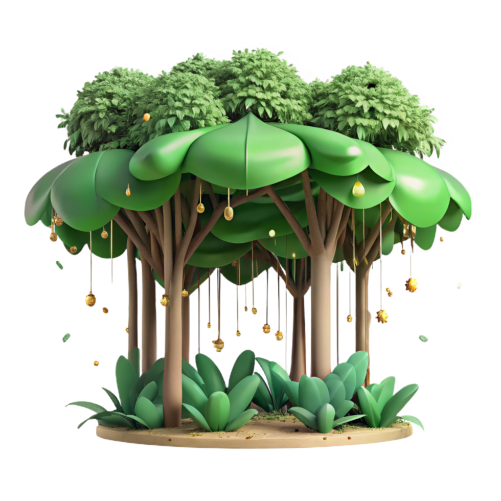 impressive contemporary Rainforest Canopy with Lush Green Foliage Cutout authentic png