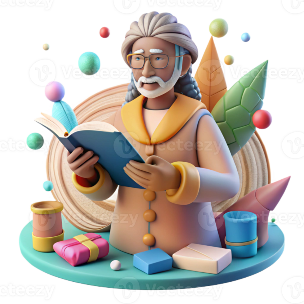 magnificent abstract Indigenous Elder Sharing Knowledge Cutout Isolated exclusive png