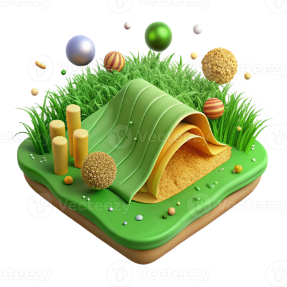 dramatic contemporary Protecting Habitats with Cover Crops Transparent Background Green Field authentic png